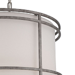 Подвесной светильник в виде барабана с тканевым абажуром и металлическим каркасом Warm Glow варинант исполнения - 1 | Loft Concept в Сочи