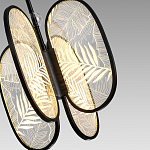 Люстра с гравировкой на акриловых плафонах Gravyura Black D 33 см варинант исполнения - 3 | Loft Concept в Сочи