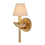 Бра из кованого железа с отделкой плетеной веревкой и сусальным золотом Parisian Style варинант исполнения - 1 | Loft Concept в Сочи