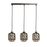 Люстра с тремя плафонами из серого граненого стекла Smoked Prism варинант исполнения - 2 | Loft Concept в Сочи