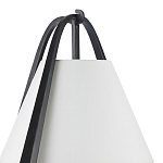 Торшер с черным каркасом и белым тканевым абажуром в форме конуса Stylish Solution варинант исполнения - 2 | Loft Concept в Сочи