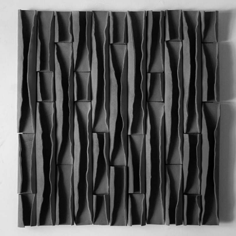 Объемное фактурное панно Metropolis Graphite Черный бетон в Сочи | Loft Concept 