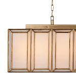 Люстра прямоугольная с каркасом золотого цвета Soft Glow Lamps варинант исполнения - 3 | Loft Concept в Сочи