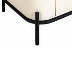 ТВ-тумба белая с чёрной столешницей с 2-мя дверками и ящиком San Marco варинант исполнения - 5 | Loft Concept в Сочи