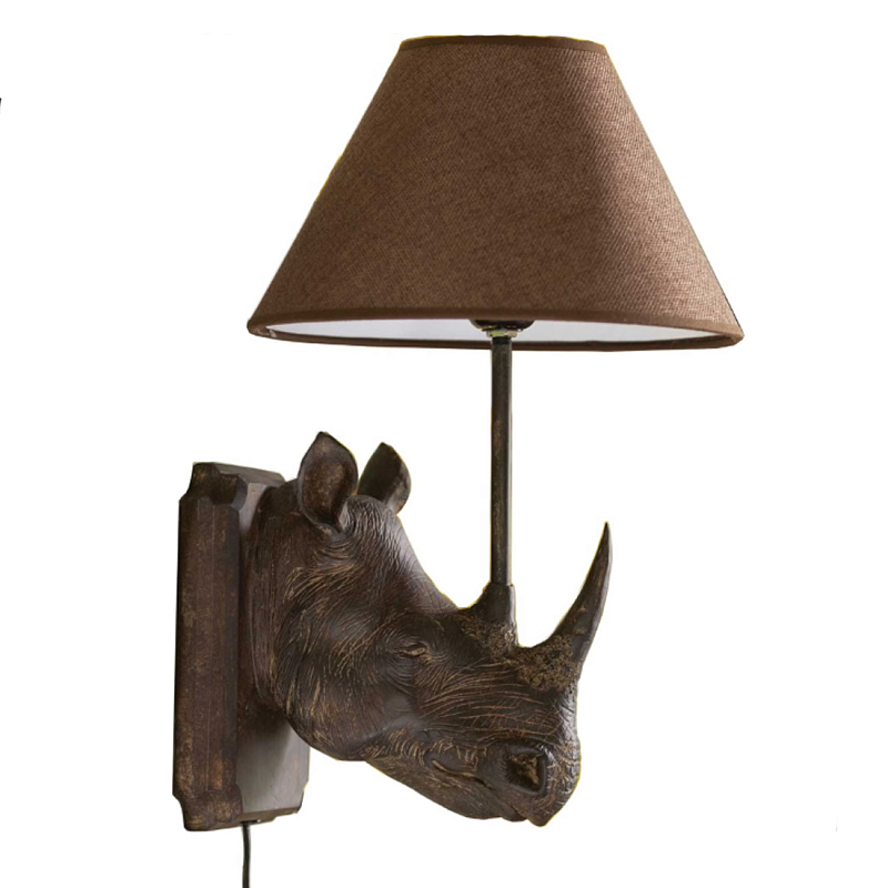 Бра Носорог Rhinoceros Коричневый в Сочи | Loft Concept 