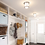 Потолочный светильник для ванных комнат со стеклянным плафоном и одной лампой Hinkley варинант исполнения - 4 | Loft Concept в Сочи