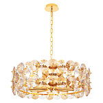 Люстра круглая золотого цвета с круглыми хрустальным элементами Solyria варинант исполнения - 1 | Loft Concept в Сочи