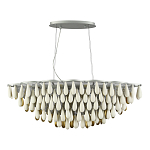 Люстра с подвесками в форме капель на серебристом каркасе Raindrop варинант исполнения - 3 | Loft Concept в Сочи