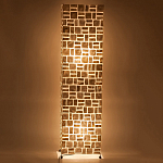 Торшер из перламутра на металлическом каркасе Indonesian Tower варинант исполнения - 4 | Loft Concept в Сочи