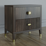 Тумба прикроватная с двумя ящиками Elsa Dreams Walnut варинант исполнения - 1 | Loft Concept в Сочи