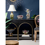 Чаша квадратная из прозрачного стекла с фигурками разноцветных птиц Eden Garden варинант исполнения - 4 | Loft Concept в Сочи