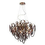 Люстра подвесная с объемной композицией из скрученных лент и металлических цепочек Atlantis Chain варинант исполнения - 2 | Loft Concept в Сочи