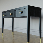 Дизайнерский Письменный стол Elsa Dreams Black с тремя ящиками варинант исполнения - 2 | Loft Concept в Сочи