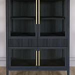 Витрина Primo со стеклянными фасадами и 2 ящиками Черный дуб варинант исполнения - 2 | Loft Concept в Сочи