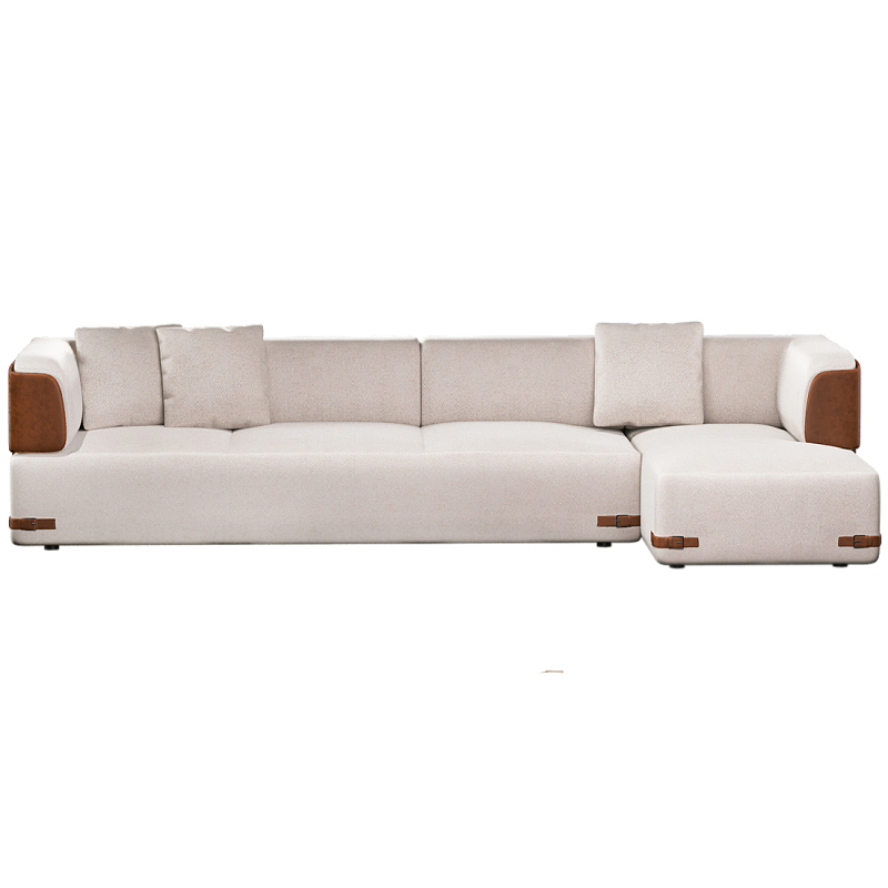 Угловой диван Richmond Молочный Коричневый в Сочи | Loft Concept 