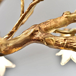 Люстра в виде золотой ветки с цветами Glass Flower Pendant Light варинант исполнения - 8 | Loft Concept в Сочи