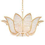 Люстра в форме тюльпана с лепестками из прозрачных стеклянных бусин Hanging Flowers варинант исполнения - 3 | Loft Concept в Сочи