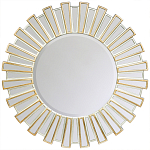 Зеркало круглое с лучами из зеркальных фацетов Silver Facet варинант исполнения - 1 | Loft Concept в Сочи