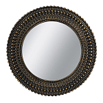 Зеркало круглое с текстурированным дизайном рамы Helios варинант исполнения - 1 | Loft Concept в Сочи