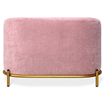Банкетка овальная пыльно-розовый велюр на 4-х металлических ножках золотого цвета SANJAY варинант исполнения - 2 | Loft Concept в Сочи