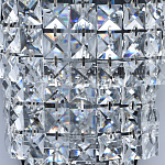 Бра настенное цвета хром с прозрачными квадратными хрустальными подвесками Crystal Regena варинант исполнения - 5 | Loft Concept в Сочи