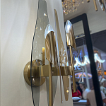 Бра с двумя плафонами дымчатого и янтарного цвета Vertical Glass варинант исполнения - 2 | Loft Concept в Сочи