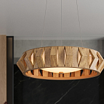 Люстра круглая из толстых деревянных реек Wooden Slats варинант исполнения - 5 | Loft Concept в Сочи