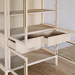 Витрина Primo со стеклянными фасадами и 2 ящиками Светлый дуб варинант исполнения - 4 | Loft Concept в Сочи