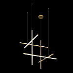 Люстра с 6-ю  пересекающимися цилиндрическими плафонами на тонких тросах Trumpet tube варинант исполнения - 3 | Loft Concept в Сочи