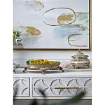 Чаша с цветочным орнаментом на бронзовых ножках Eden Garden варинант исполнения - 2 | Loft Concept в Сочи