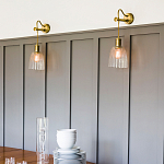 Бра с подвесной лампой на шнуре и ребристым патроном Elstead Lighting варинант исполнения - 2 | Loft Concept в Сочи