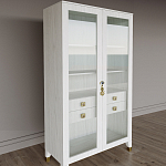 Дизайнерский шкаф витрина Elsa Dreams White с 4-мя ящиками варинант исполнения - 3 | Loft Concept в Сочи