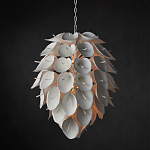 Люстра белая каплевидной формы из цветков лилии White Natural Lines варинант исполнения - 4 | Loft Concept в Сочи