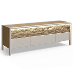 ТВ тумба 2 двери и 2 ящика с подсветкой на рельефном фасаде Warm Industrial варинант исполнения - 5 | Loft Concept в Сочи