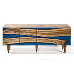 Стильный Буфет лофт 4 двери Cabinet Crimson River фасад эпоксидная смола  варинант исполнения - 1 | Loft Concept в Сочи