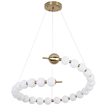 Люстра в виде спирали с сферическими акриловыми плафонами Pearls Suspension Brass Spiral Chandelier варинант исполнения - 2 | Loft Concept в Сочи
