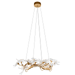 Люстра подвесная с прозрачными стеклянными птичками на ветвях Диаметр 80 см Serip Voa варинант исполнения - 2 | Loft Concept в Сочи