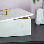 Шкатулка из белого мрамора Save Time варинант исполнения - 5 | Loft Concept в Сочи