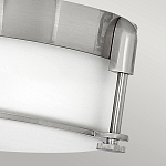 Потолочный светильник для ванных комнат цвета никель с плафоном из опалового стекла и декоративными держателями Hinkley варинант исполнения - 4 | Loft Concept в Сочи