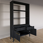 Стеллаж Primo с ящиками Черный дуб  варинант исполнения - 7 | Loft Concept в Сочи