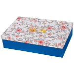 Чайный набор из фарфора синий на 6 персон 12 предметов Flower Porcelain Collection варинант исполнения - 3 | Loft Concept в Сочи