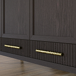 Большой Шкаф Primo Темный орех с 3 дверьми и 3 выдвижными ящиками варинант исполнения - 6 | Loft Concept в Сочи