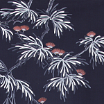 Обои ручная роспись Silk Tree Special Colourway on Empire Blue dyed silk варинант исполнения - 2 | Loft Concept в Сочи