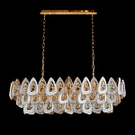 Люстра овальная с многослойными белыми и прозрачными подвесками Character Chandelier варинант исполнения - 3 | Loft Concept в Сочи