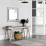 Настенное зеркало квадратной формы в черной металлической раме CORNER MIRROR BLACK варинант исполнения - 1 | Loft Concept в Сочи