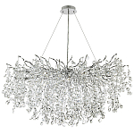 Линейная люстра с хрустальными подвесками на металлических ветках Fairytree Light Silver Linear Chandelier 18 варинант исполнения - 2 | Loft Concept в Сочи