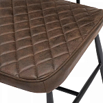 Стул с темно-коричневой обивкой из экокожи Benderson варинант исполнения - 7 | Loft Concept в Сочи