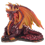 Декоративная статуэтка Дракон Красный Red Dragon with Orange Wings Statuette варинант исполнения - 1 | Loft Concept в Сочи
