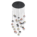 Люстра каскадная с черным круглым основанием 27 подвесов Celestial Waltz варинант исполнения - 2 | Loft Concept в Сочи