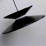 Бра черного цвета с двойным абажуром в форме конусов Obsidian Touch варинант исполнения - 3 | Loft Concept в Сочи